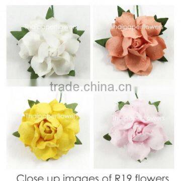 4 Colors, Small Handmade Mulberry Paper Flower, Wedding Party, Scrap-booking Crafts, Wholesale R19 photo-3