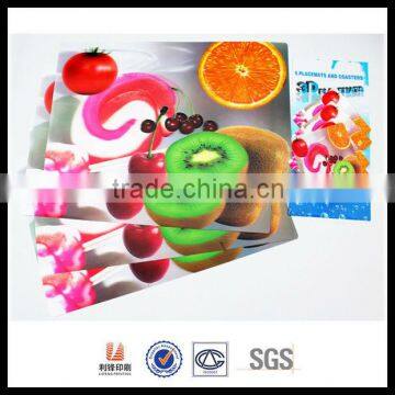 3D dining table mat of fruit design as Tourist souvenirs