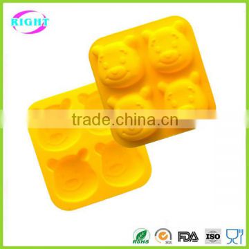 animal shaped bear silicone cake mould