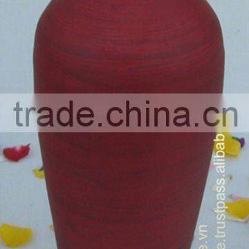 Coiled bamboo vase