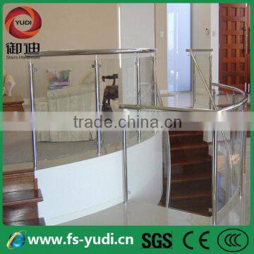 modern loft indoor staircase glass handrails design