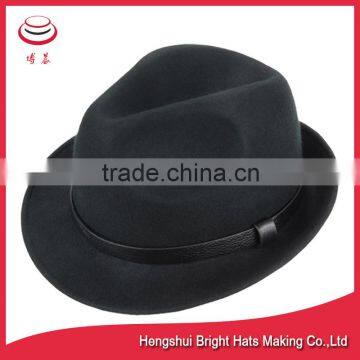 Mix Color Wool Felt Trilby Hat photo-3