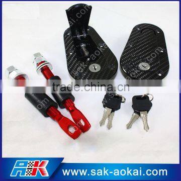 Real carbon fiber hood lock for cars