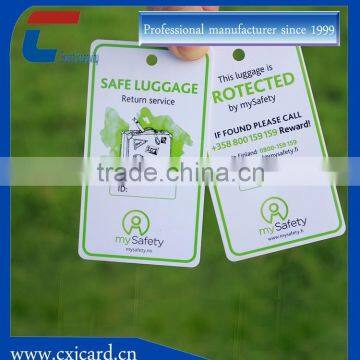 ECO-friendly PVC luggage tag comply with US standards