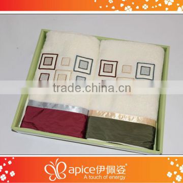 wholesale cotton unique embroidery beautiful towel bath