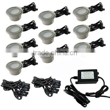 10pcs Pack of 12V LED Gargen Deck Light Recessed as Inground Light(SC-10*F104A-SET)