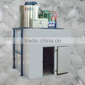 Industrial Salt Water Flake Ice Machine Fifteen with Cold Room