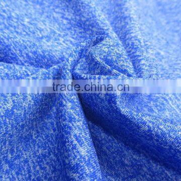 Velvet Fabric Deep Brilliant Blue Mix White Nylon Terylene Co-mingled Yarn Polyester Interlock Fabric photo-3