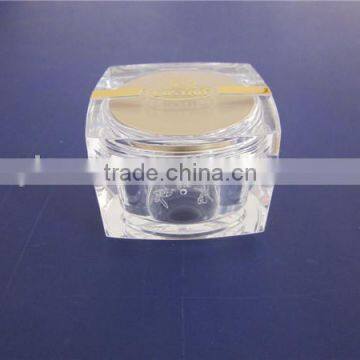 30ml acrylic cosmetic jar / luxury acrylic face cream squre plastic jar