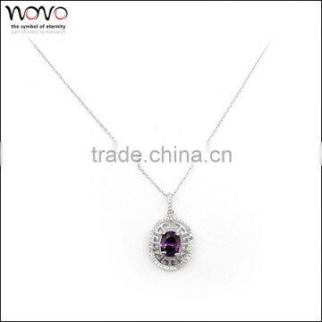 New arrival Amethyst is hollow out pendant necklace