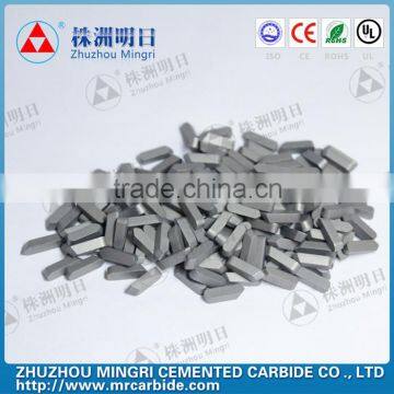 Tungsten carbide saw tips for steel cutting