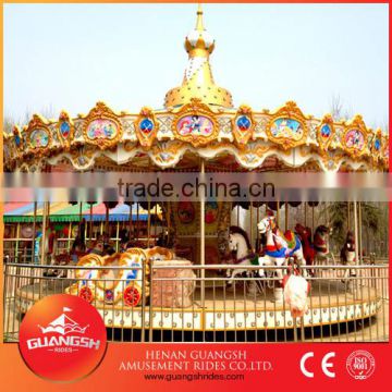 kids attracion! 2014 most popular luxury kids amusement park carousel for sale