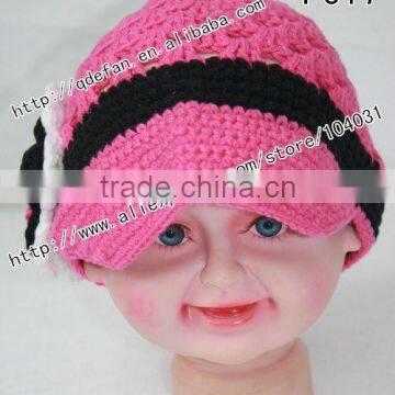 Wholesale baby cotton hat cute crochet hats for kids 2012 new arrivals knitting patterns beautiful baby gift