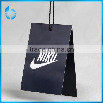 centerfolded paper printed hangtag for sport clothes