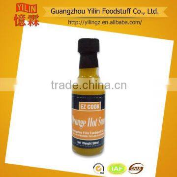 Competitive price 50ml glass bottle Yellow Chili Sauce