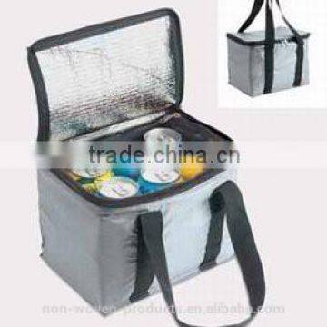 600D stripe cooler bag with tote hand