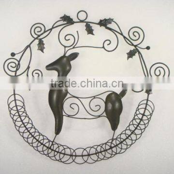 Christmas Hanging Wreath,Metal Christmas Wreathe Frame,Christmas Tree Hanging Wreath,Decorative Metal Wall decor