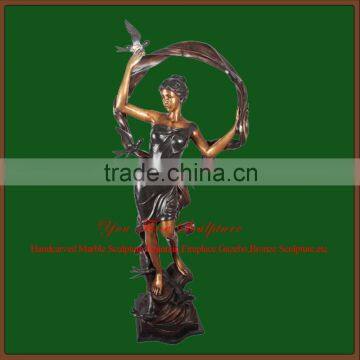 Cast Outdoor Chinese Bronze Sculpture