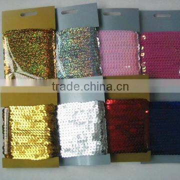 HOT SALE Metallic Holographic Iridescent Rainbow Sequins Clothes Ribbon