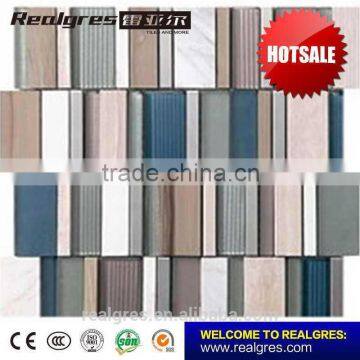 2015 made in china rich for design green thickness 8mm glass mosaic tile