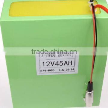 12v 45AH solar battery pack for led lighting, electric bicycles