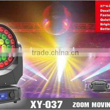 2016 NEW Style and High Quality 37x10W 4 in 1 RGBW LED Zoom Moving Head Light