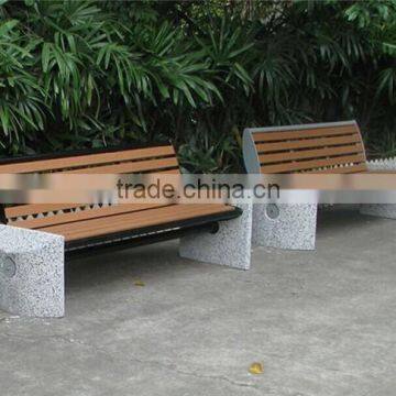 Park Bench With Recycled Plastic Wood Slats Garden Wooden Bench With Back photo-2
