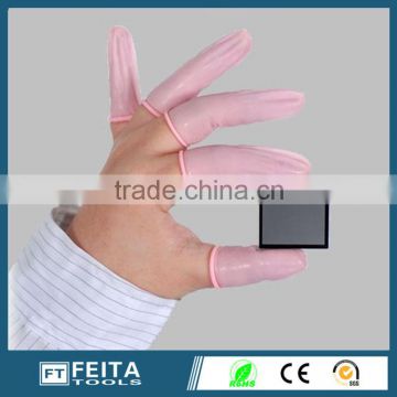 Latex finger cots with anti-static function