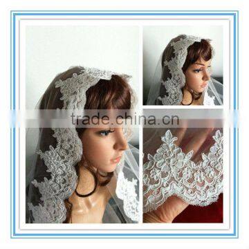 Custom Made Beautiful 150cm Lace Edge Veils Wedding(AC-1107)