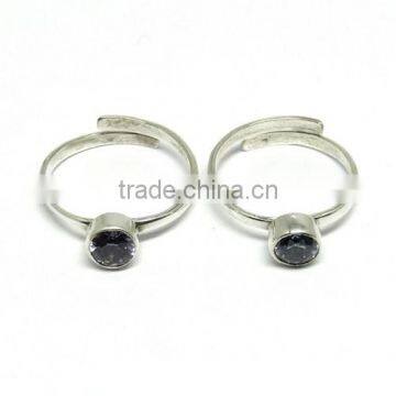 Special Moment !! Purple CZ 925 Sterling Silver Toe Ring, Fashion Silver Jewelry, Wholesale Silver Jewelry photo-3