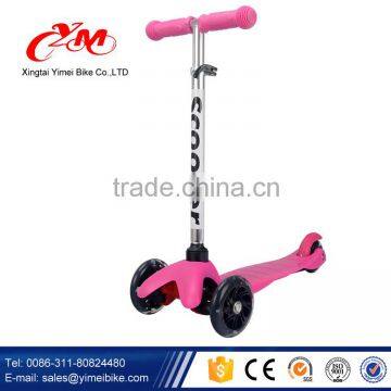 Made in china kids 3 wheel scooter/3 in 1 function scooter kids scooter with seat /2016 new style kids wheel scooter