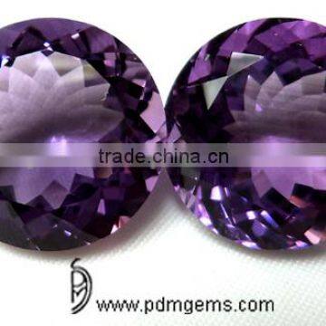 Amethyst For Necklaces France 6MM Faceted Round Violet Amethyst