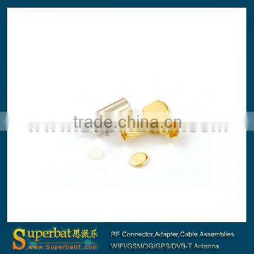 MMCX Crimp Plug Right Angle connector for LMR100 sma female to mmcx right angle pigtail