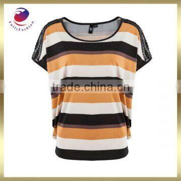 strips ladies batwing knitted sweater