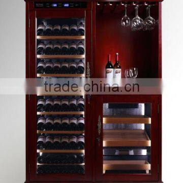 Shentop STH-450F wood style humidor cigar with wine refrigerator humidity cigar humidor