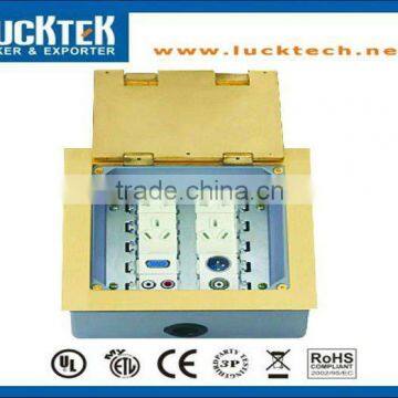 multihole brass floor outlet box