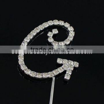 crystal rhinestone cake topper for wedding decoration