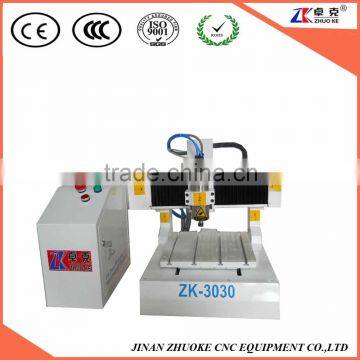 PCI NcStudio Control System Small PCB CNC Router ZK-3030 Milling And Drilling Machine With 220V 1.5KW Water Cooling Spindle