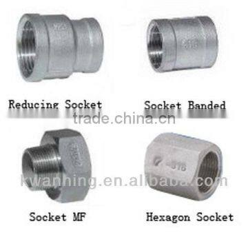 Stainless Steel Screw Thread Pipe Fittings-Socket