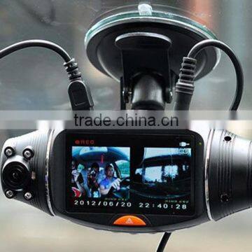 1080P Dash HD DVR GPS Tracking Plotter 2.7 Inch HD R310 Camera Car Rotate 170 Degree G-sensor Night Vision TFT LCD Dual 2 Lens Quality Choice photo-3