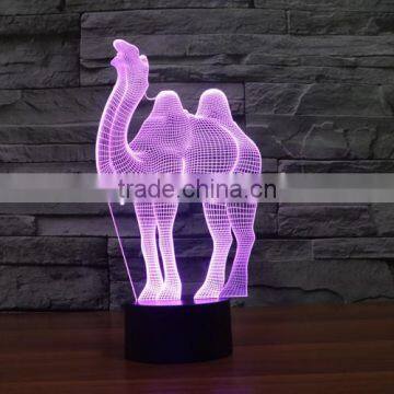 3D Optical Night Light Camel 7 RGB Light Colors 10 LEDs AA Battery or DC 5V Mixed Lot photo-5