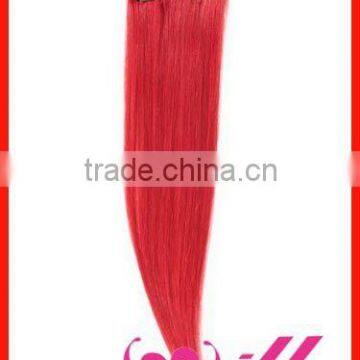 Wholesale Remy Hair Weaving Peruvian Red Hair Remy Hair Hair Extension Snap Clip Hair Extension