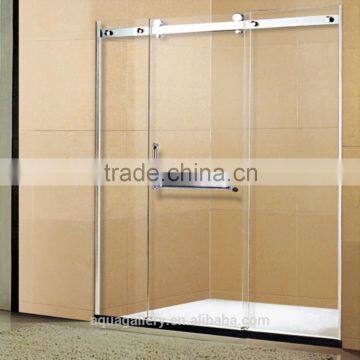 Bathroom Frameless Clear Glass Smooth Sliding Shower Door