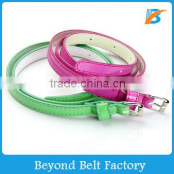 Fashion Skinny Patent Faux Leather Belt for Ladies