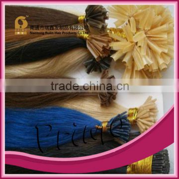 2012 hot sale pre-bonded human hair extensions