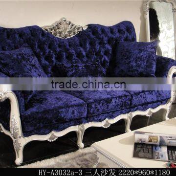 High Density PU Foam Sofas, 1+2+3 Wooden Hand Carving Living Room Sofas photo-4