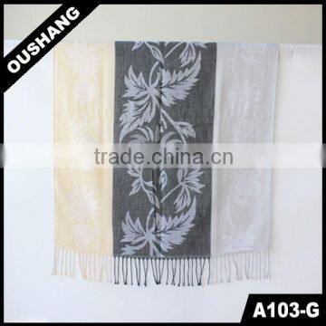 A103-G Promotion Gift Woven Jacquard Colorful Scarf
