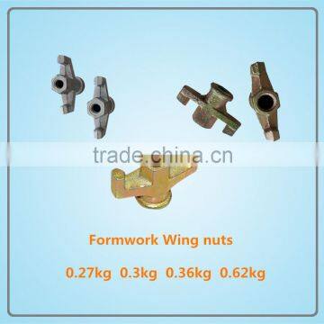 Formwork tie rod butterfly nuts