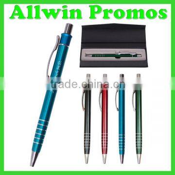 Multi Ring Metal Ball Point Pen With Metal Clip