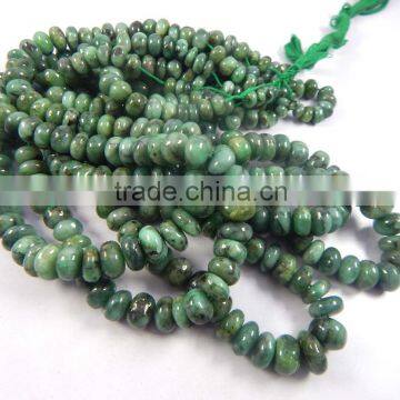 Natural Emerald roundel beads, emerald beads